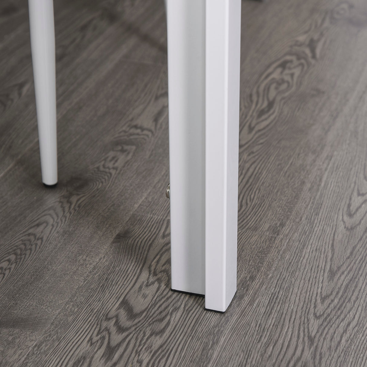 easycomfort easycomfort set 5 pezzi con 1 tavolo e 4 sedie per cucina o sala da pranzo in finta pelle metallo e vetro temperato bianco