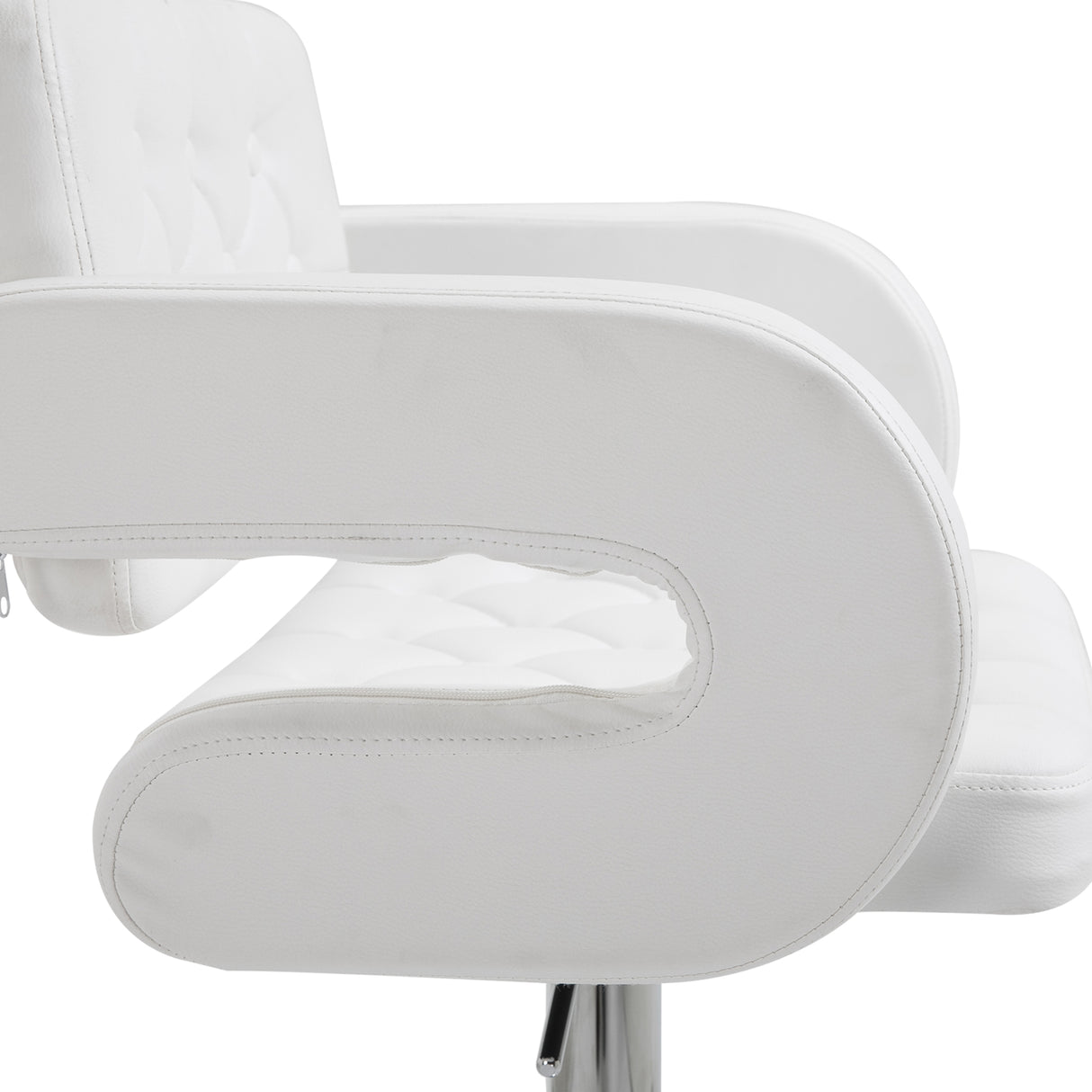 easycomfort easycomfort sgabello da bar alto con schienale e braccioli sgabello da cucina moderno girevole con altezza regolabile e poggiapiedi in finta pelle 61x50x94 114cm bianco ean 8054144130910