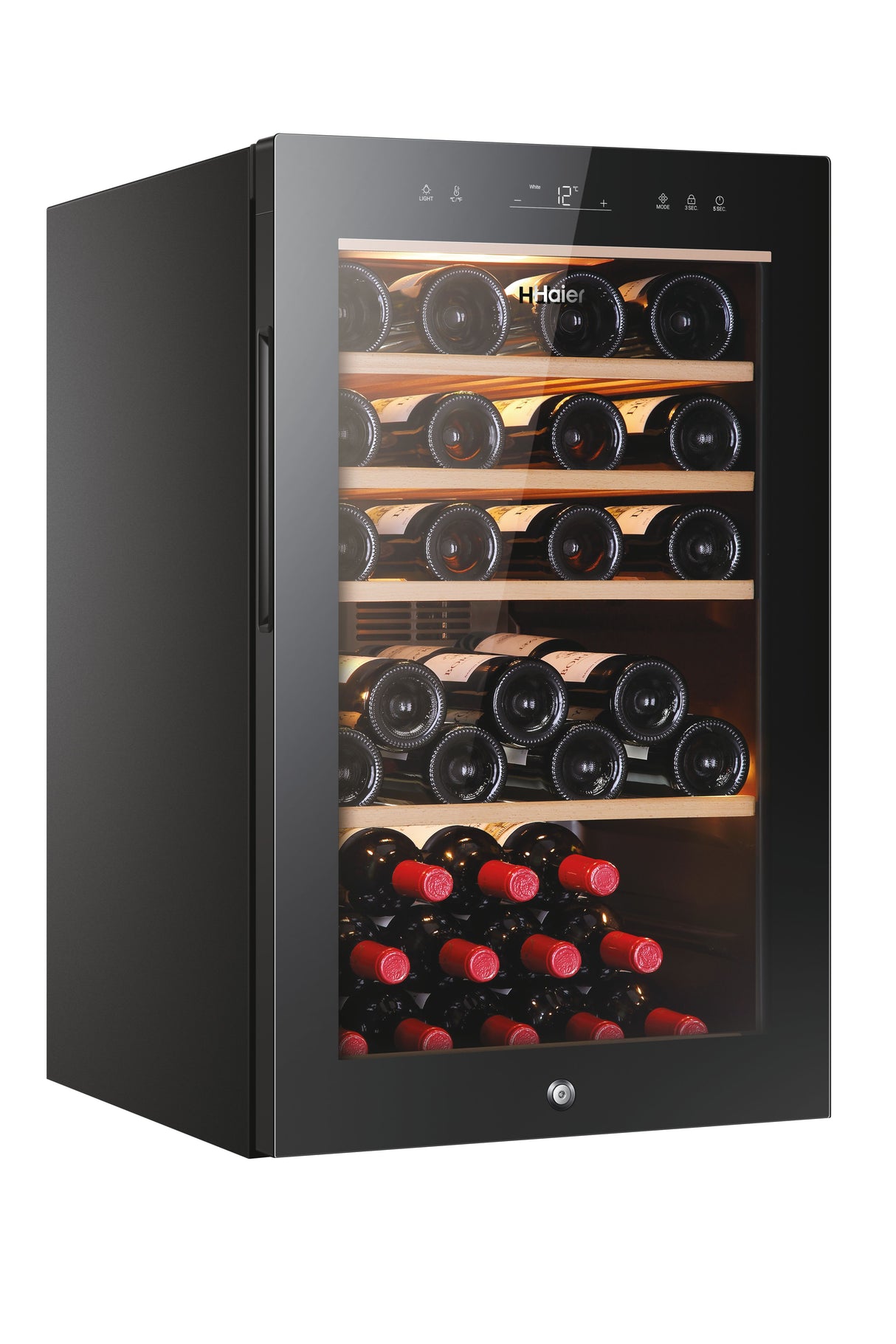 haier cantinetta vino haier wine bank 50 serie 5 hws49ga con compressore libera installazione nero 49 bottiglie ean 6930265399363