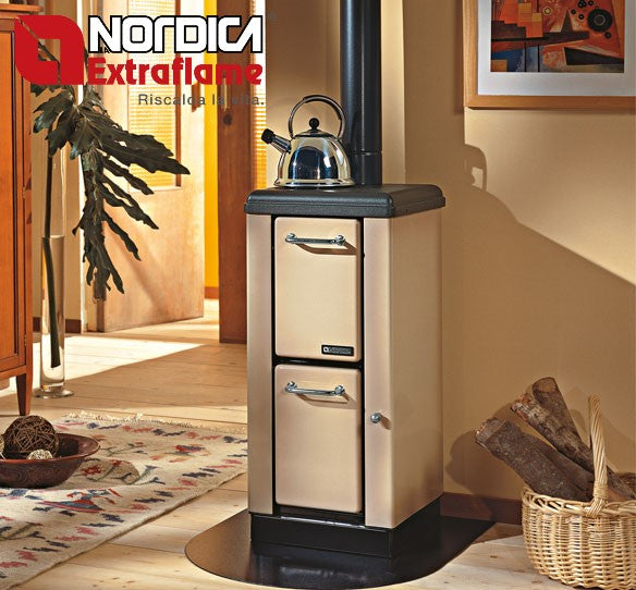 immagine-1-la-nordica-stufa-a-legna-la-nordica-extraflame-modello-mignon-4-kw-cappuccino-in-acciaio-e-ghisa