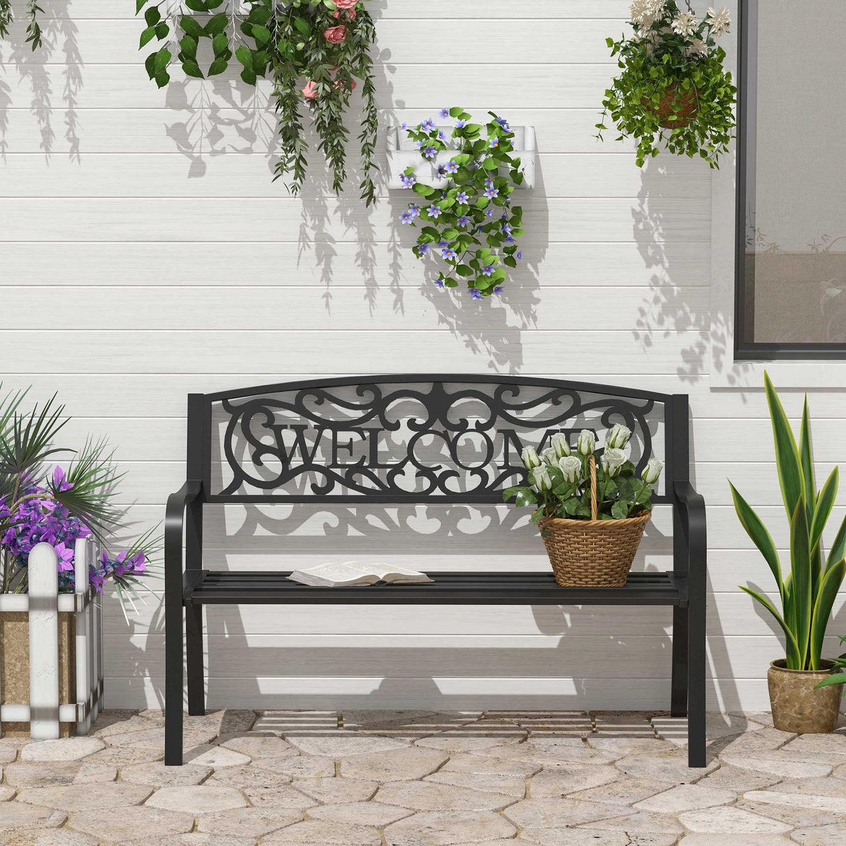 immagine-2-easycomfort-easycomfort-panchina-da-giardino-in-metallo-nero-design-vintage