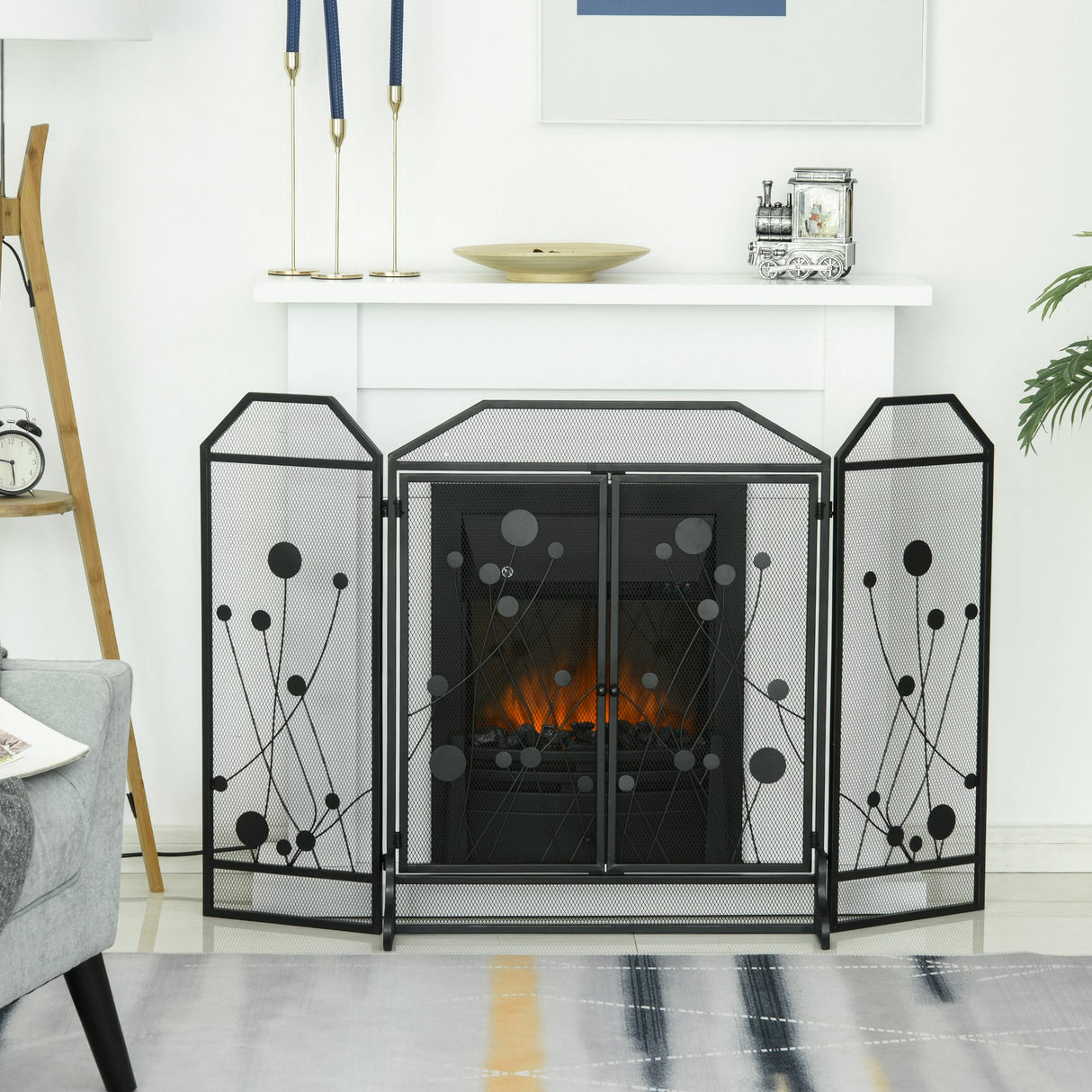 immagine-2-easycomfort-easycomfort-parascintille-pieghevole-per-camino-in-acciaio-nero-con-2-porte-a-chiusura-magnetica-125x80cm-ean-8054111845625