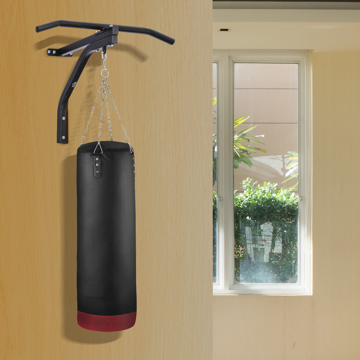 immagine-2-easycomfort-easycomfort-staffa-di-supporto-per-sacco-da-boxe-con-barra-per-trazioni-93x47x51cm-nero