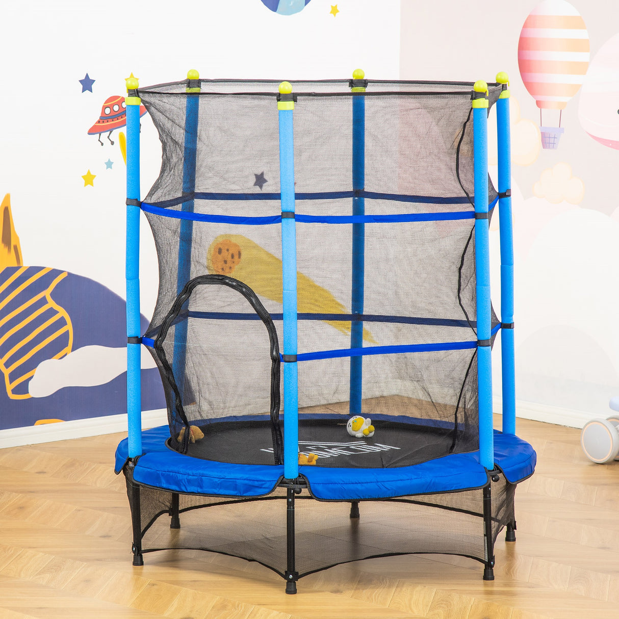 immagine-2-easycomfort-easycomfort-tappeto-elastico-per-bambini-3-6-anni-con-rete-bordo-imbottito-e-corde-elastiche-trampolino-da-giardino-140x160cm-blu-e-nero