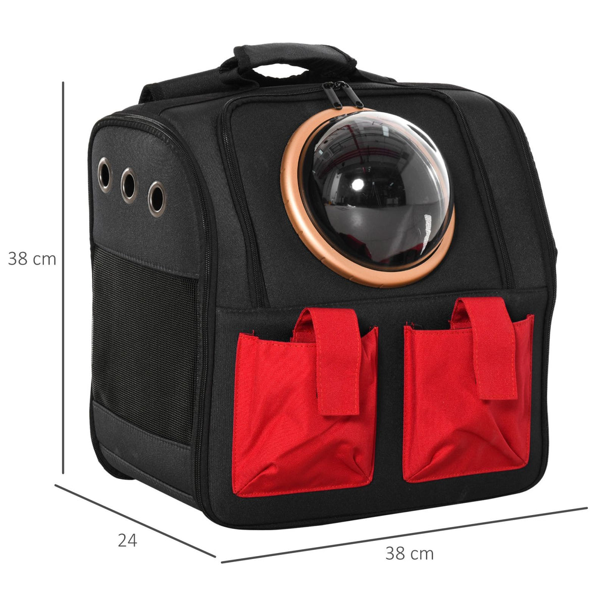 immagine-3-easycomfort-easycomfort-zaino-con-oblo-per-gatti-e-cani-di-piccola-taglia-pieghevole-in-tessuto-oxford-nero-e-rosso-38x24x38cm