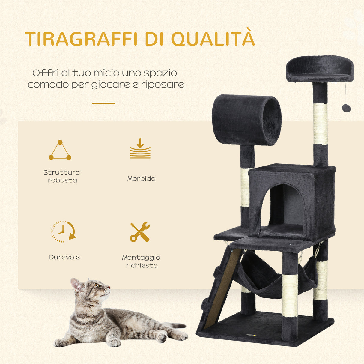 immagine-4-easycomfort-easycomfort-albero-per-gatti-con-tiragraffi-per-gatti-casetta-per-gatti-amaca-letto-tunnel-e-pallina-48x48-x125-cm-grigio-scuro