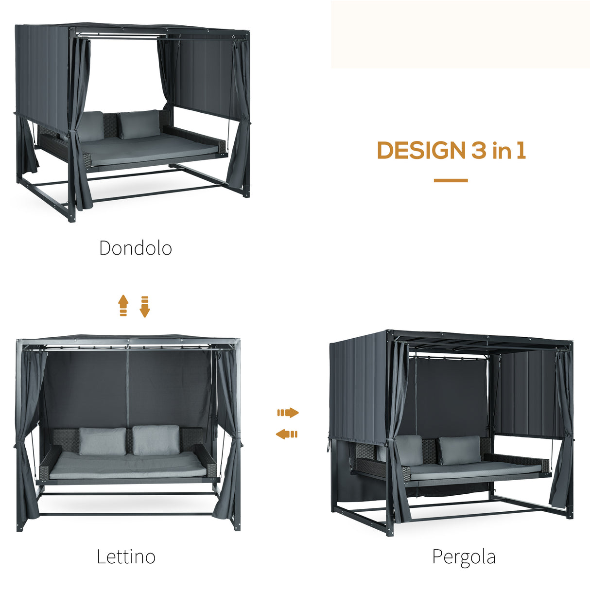 immagine-4-easycomfort-easycomfort-dondolo-letto-e-pergola-3-in-1-con-tetto-regolabile-e-tende-acciaio-e-rattan-pe-235x150x210cm-grigio-scuro