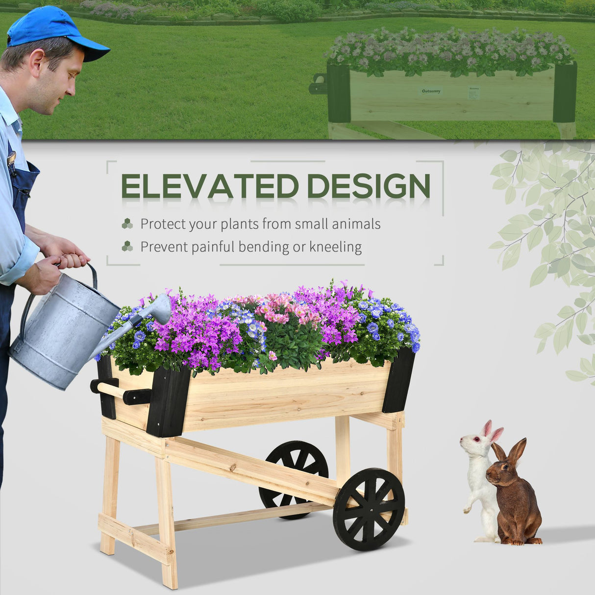 immagine-4-easycomfort-easycomfort-fioriera-rialzata-a-2-ruote-da-esterno-in-legno-naturale-per-fiori-e-piante-da-giardino