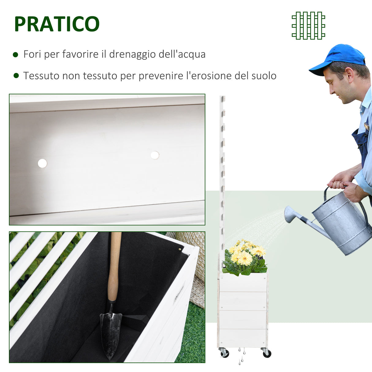 immagine-4-easycomfort-easycomfort-fioriera-rialzata-verticale-da-esterni-con-4-ruote-e-traliccio-per-viti-in-legno-76x30x155cm-bianca