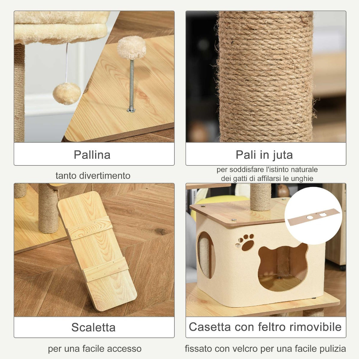 immagine-6-easycomfort-easycomfort-albero-tiragraffi-multilivello-con-casetta-amaca-scaletta-e-corde-in-juta-rivestimento-peluche-60x40x130cm-giallo