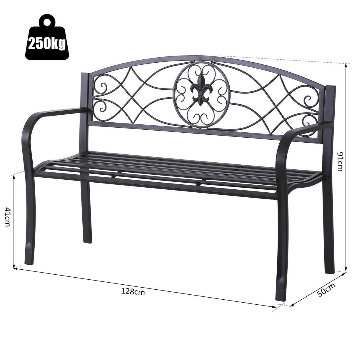 immagine-6-easycomfort-easycomfort-panchina-da-giardino-in-ferro-battuto-nero-ean-8054144136271