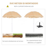 easycomfort easycomfort ombrellone stile hawaiano con frange impermeabile o160cm