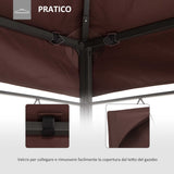 easycomfort easycomfort tetto di ricambio per gazebo da giardino impermeabile doppio tetto 3x4m
