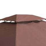 easycomfort easycomfort tetto di ricambio per gazebo da giardino impermeabile doppio tetto 3x4m