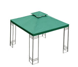 easycomfort easycomfort tetto di ricambio per gazebo da giardino doppio tetto 3x3m