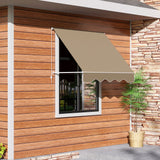easycomfort easycomfort tenda da sole avvolgibile a parete a caduta beige 180x70cm