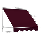 easycomfort easycomfort tenda da sole a caduta con rullo avvolgibile e angolazione regolabile 0 120 18070cm rosso
