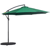 easycomfort easycomfort ombrellone da giardino 3x2 6 m inclinabile con base a croce e manovella in acciaio e poliestere