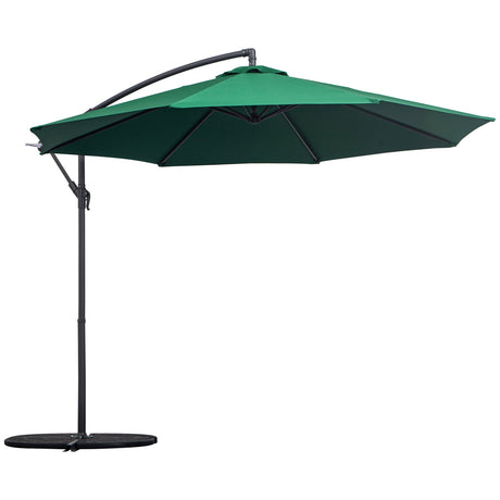 easycomfort easycomfort ombrellone da giardino 3x2 6 m inclinabile con base a croce e manovella in acciaio e poliestere