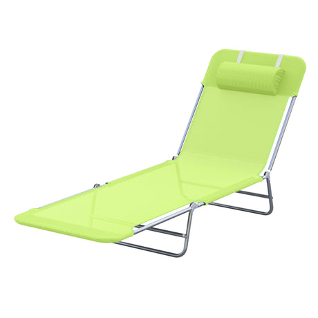 easycomfort easycomfort sdraio pieghevole reclinabile con cuscino da giardino spiaggia verde chiaro