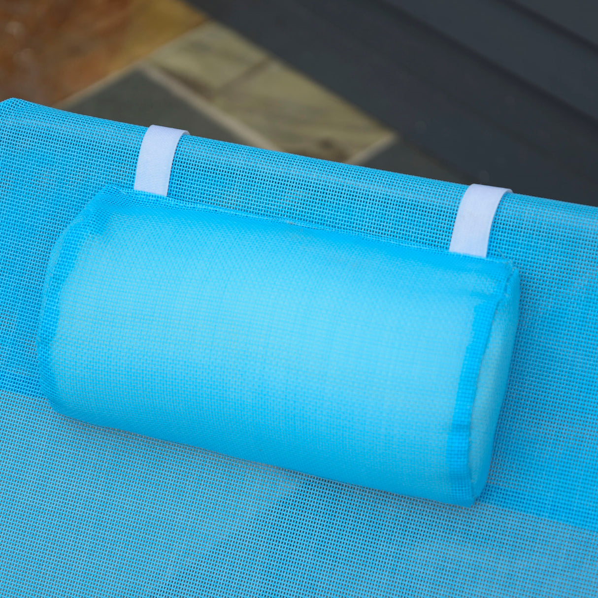 easycomfort lettino prendisole pieghevole con schienale reclinabile e cuscino 182x56x24.5cm