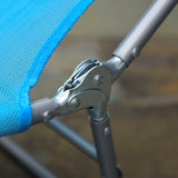 easycomfort lettino prendisole pieghevole con schienale reclinabile e cuscino 182x56x24.5cm