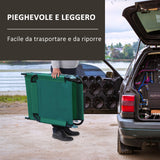 easycomfort sdraio da giardino pieghevole con schienale reclinabile su 4 posizioni 190x56x28cm verde