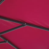 easycomfort easycomfort ombrellone parasole decentrato in metallo bordeaux 3x2.6m