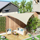 easycomfort easycomfort tenda da sole triangolare tenda a vela anti uv crema 5x5x5m