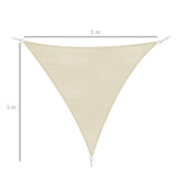 easycomfort easycomfort tenda da sole triangolare tenda a vela anti uv crema 5x5x5m