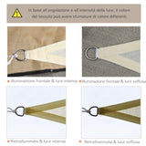 easycomfort easycomfort tenda da sole triangolare tenda a vela anti uv crema 5x5x5m