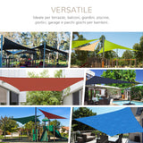 easycomfort easycomfort tenda da sole triangolare tenda a vela anti uv crema 5x5x5m