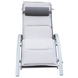 easycomfort easycomfort lettino sdraio pieghevole reclinabile con materassino e poggiatesta telaio in alluminio grigio