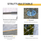 easycomfort easycomfort tendone per feste 6x4m con pareti rimovibili porte e 6 finestre bianco