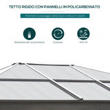 easycomfort gazebo di lusso in alluminio tendone da giardino 300x360x265cm