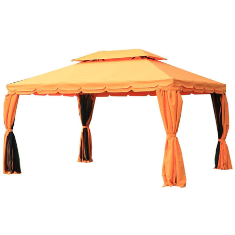 easycomfort easycomfort gazebo di lusso tendone da giardino con tettoia idrorepellente 3x4m