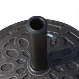 easycomfort base per ombrellone 12kg in resina 48.5x34cm per pali 38 48mm bronzo