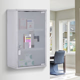 easycomfort easycomfort armadietto medicinali 50x30x18cm cassetta mobile bagno primo soccorso in acciaio inox con serratura ean 8054111845243