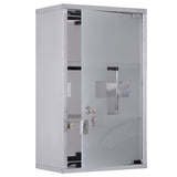 easycomfort easycomfort armadietto medicinali 50x30x18cm cassetta mobile bagno primo soccorso in acciaio inox con serratura ean 8054111845243