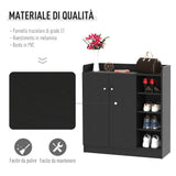 easycomfort easycomfort armadio scarpiera salvaspazio regolabile scarpiera moderna in legno per 12 paia di scarpe con 4 ripiani aperti 83x30x90 cm nero ean 8054111842204