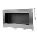 easycomfort easycomfort camino a bioetanolo realizzato in acciaio inox con 2 bruciatori 1.5lt 110x54x14cm