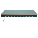 easycomfort easycomfort tenda da sole avvolgibile manuale a parete tessuto di poliestere 2.5 2m verde
