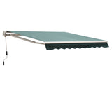 easycomfort easycomfort tenda da sole avvolgibile manuale a parete tessuto di poliestere 2.5 2m verde