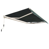 easycomfort easycomfort tenda da sole avvolgibile manuale a parete tessuto di poliestere 2.5 2m verde