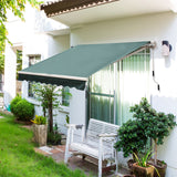 easycomfort easycomfort tenda da sole avvolgibile manuale a parete tessuto di poliestere 2.5 2m verde