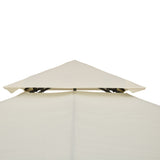 easycomfort easycomfort tetto di ricambio impermeabile per gazebo da giardino doppio tetto 3x3m crema