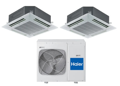 haier climatizzatore condizionatore haier dual split inverter cassetta 2424 con 4u30hs1era r410a 2400024000 btu