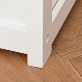 easycomfort easycomfort cassapanca per bambini 2 in 1 in legno con pistone per chiusura sicura 60x30x50cm bianco e legno naturale