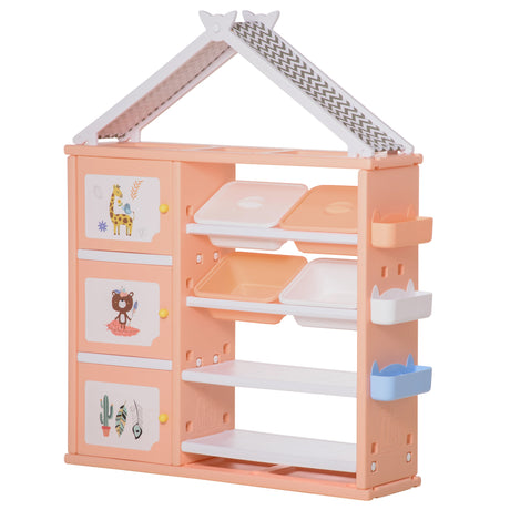 easycomfort easycomfort armadio cameretta mobile portagiochi con 4 contenitori 3 armadietti e mensole arancione
