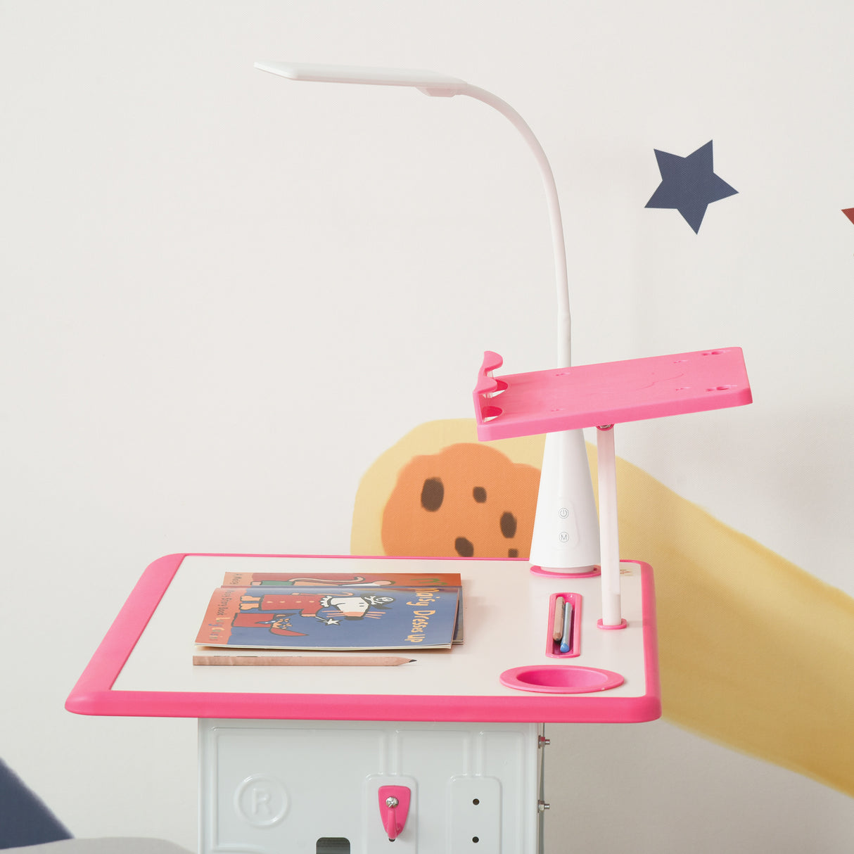 easycomfort easycomfort banco scuola con sedia per bambini 6 12 anni altezza regolabile lampada led leggio e portapenne acciaio e mdf rosa